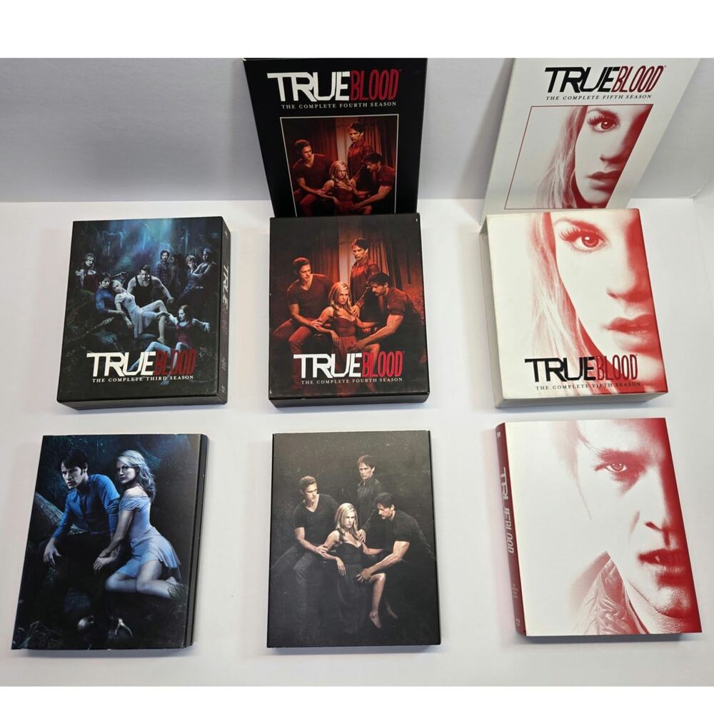 HBO True Blood Seasons 3-5 DVD Boxset Bundle-Series Lot